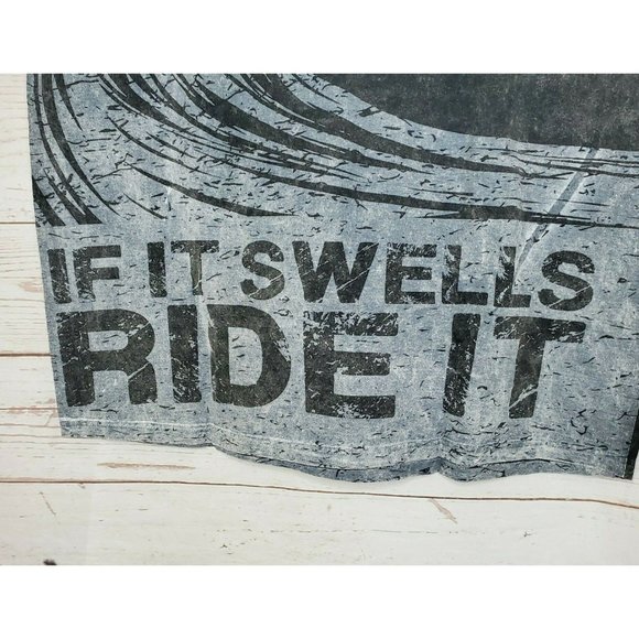 RFBF Large Supershrunk Cocoa Beach Florida If It Swells Ride It Gray T Shirt - Picture 3 of 9